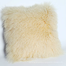 2018 Wholesale Real Mongolian Lamb Fur Pillow Cushion